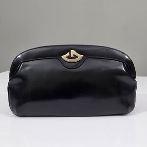 RARE AUTHENTIC VINTAGE GUCCI GLOSSY LEATHER CLUTCH BAG